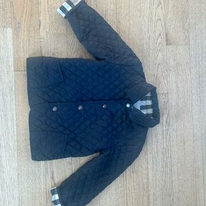 Burberry Kids Navy Quilted Puffer Jacket